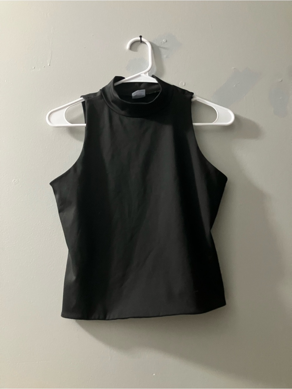 No Boundaries Black Mock Neck Sleeveless Tank
